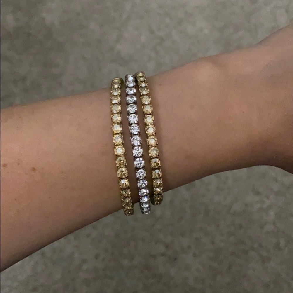 Swarovski stackable stretch bracelets